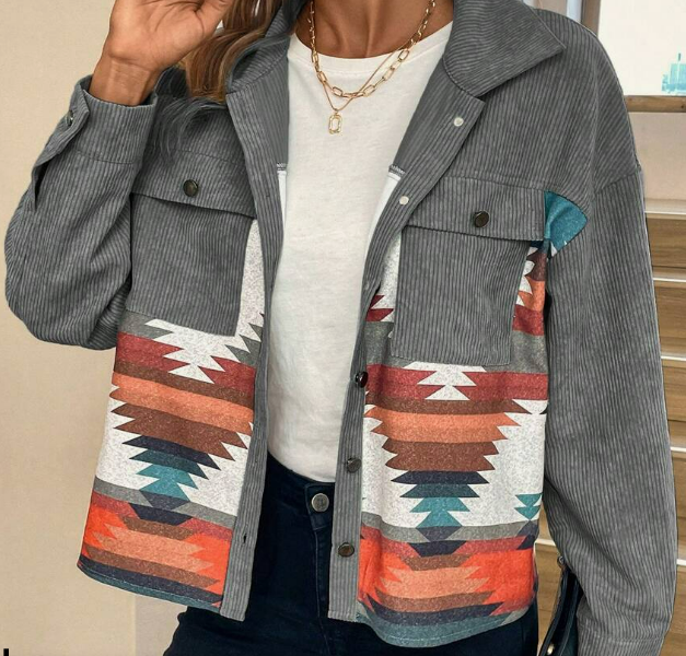 Jacket-Corduroy Aztec Jacket